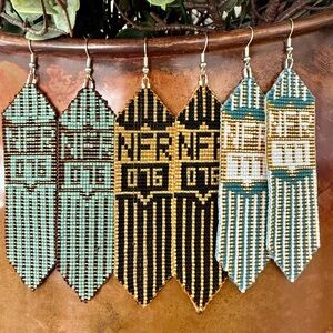 Hand Beaded WNFR Earrings, NFR Fashion